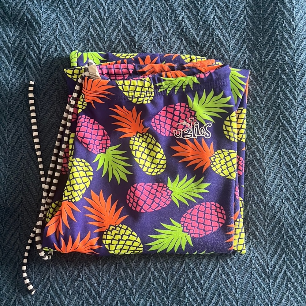 Dolphin size M drag tights with a pineapple print! Gently used less then 10x